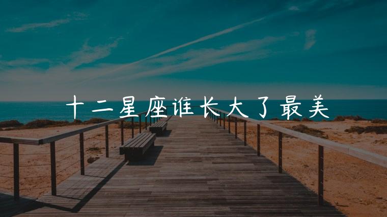 十二星座谁长大了最美，十二星座谁长大了最美最有钱