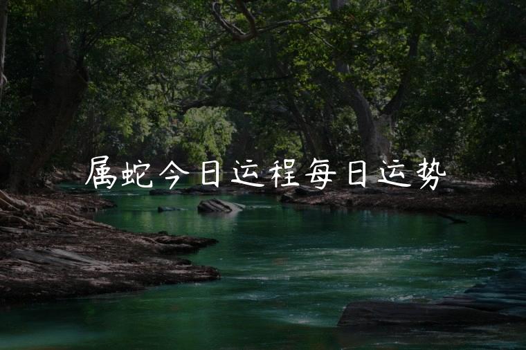 属蛇今日运程每日运势，属蛇的人今天运势及运程