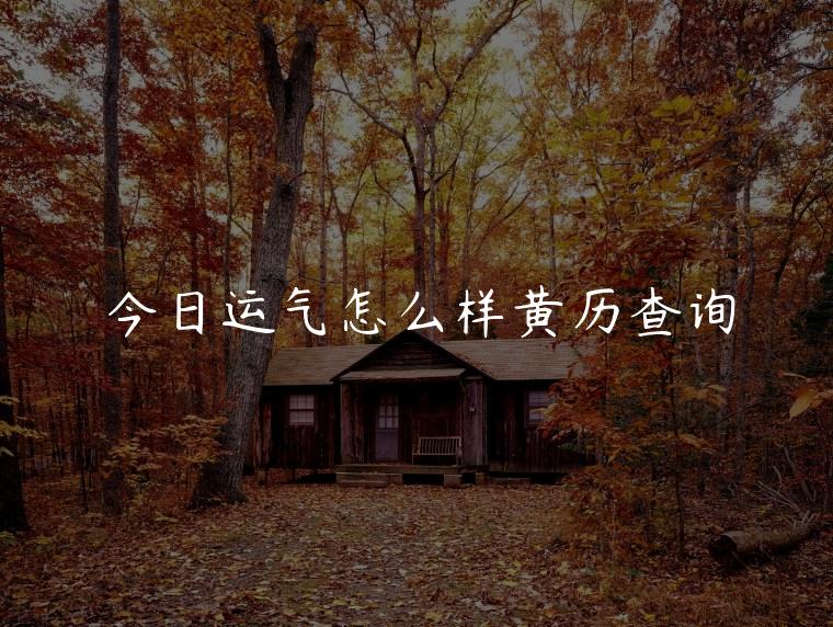 今日运气怎么样黄历查询，今日黄历查询吉神
