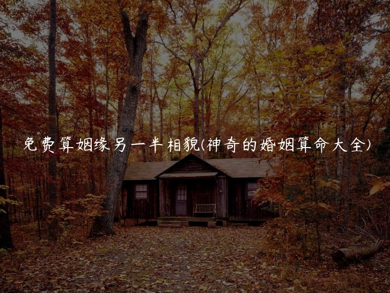 免费算姻缘另一半相貌(神奇的婚姻算命大全)