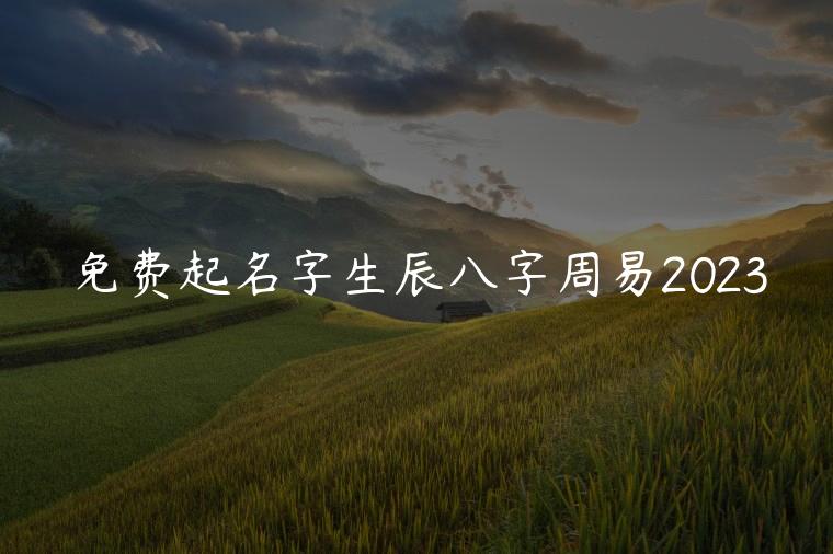 免费起名字生辰八字周易2023，周易免费起名网生辰八字