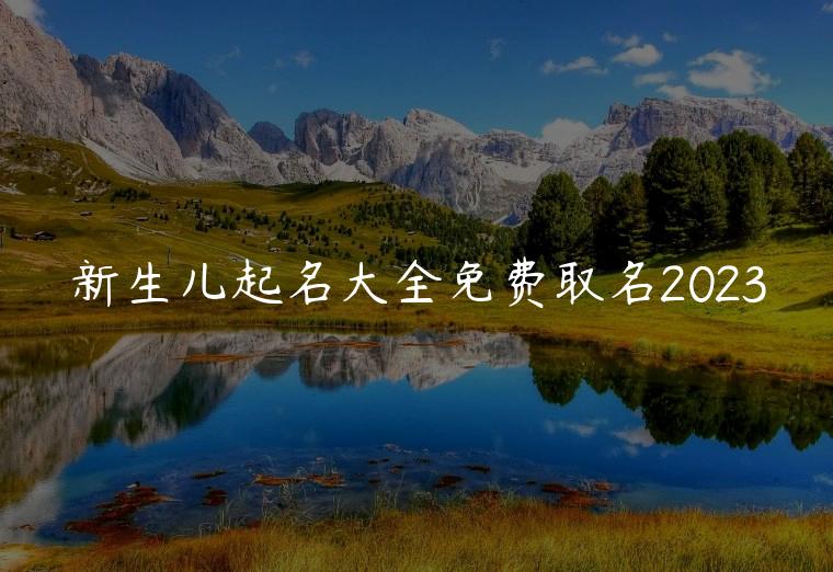 新生儿起名大全免费取名2023，新生儿起名大全免费取名2022