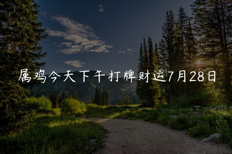 属鸡今天下午打牌财运7月28日，属鸡今天打牌财运