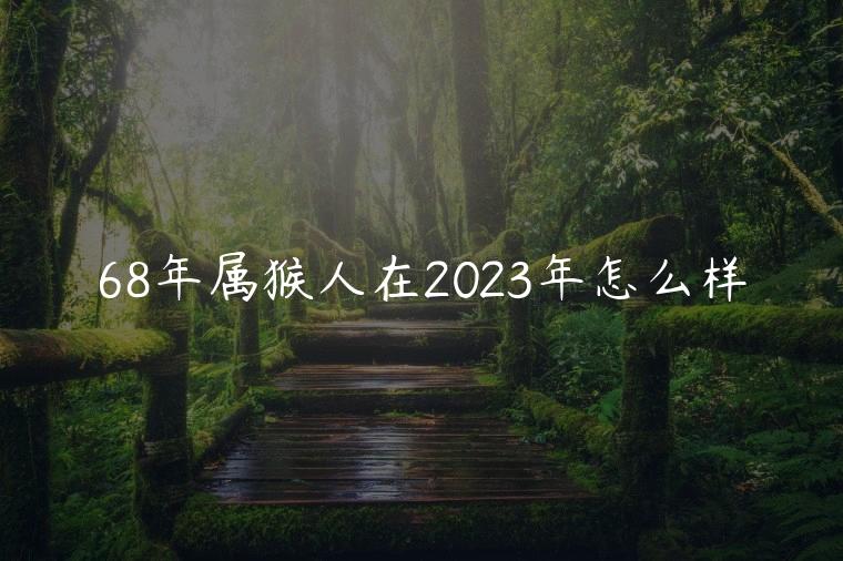 68年属猴人在2023年怎么样，68年属猴2023年怎么样