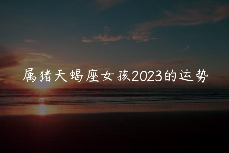 属猪天蝎座女孩2023的运势，属猪的天蝎座女生2023年的运势