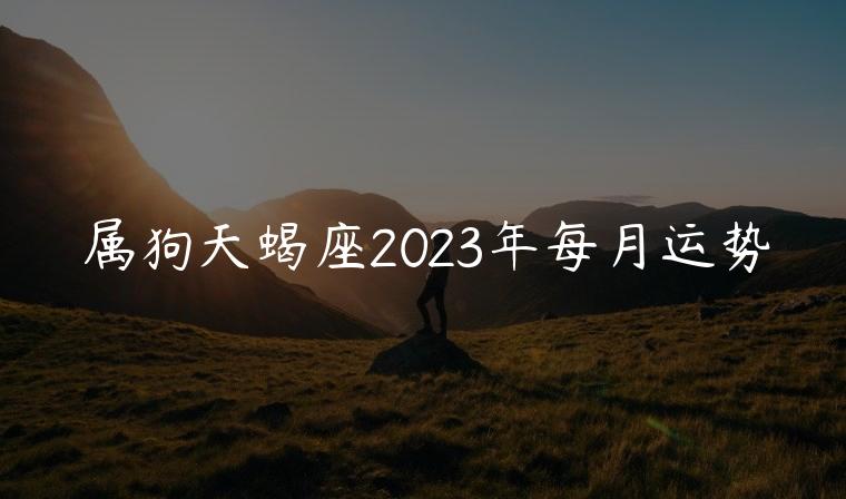 属狗天蝎座2023年每月运势，2023年属狗天蝎座每月运势