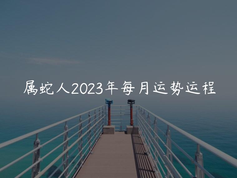 属蛇人2023年每月运势运程，属蛇人2023年每月运势详解
