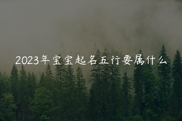 2023年宝宝起名五行要属什么，2023年宝宝起名缺什么