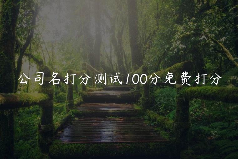 公司名打分测试100分免费打分，打分测试100分免费打分