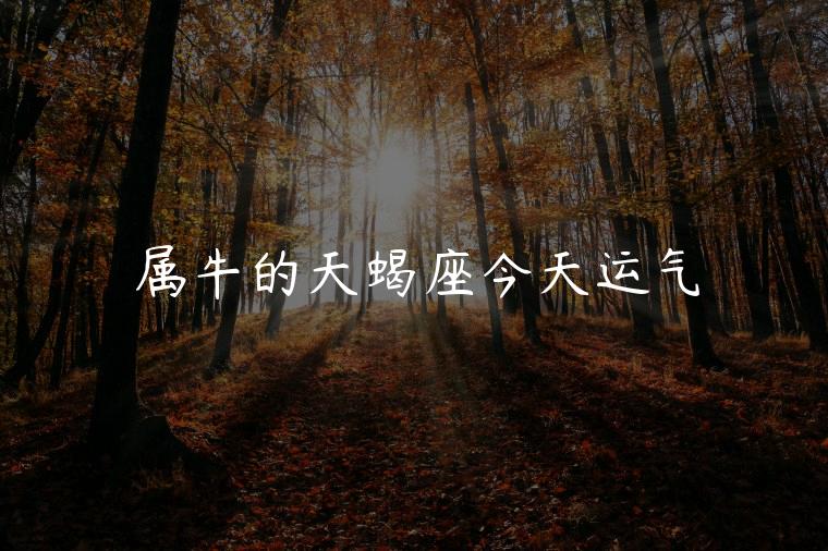属牛的天蝎座今天运气，属牛的天蝎座今日运势如何