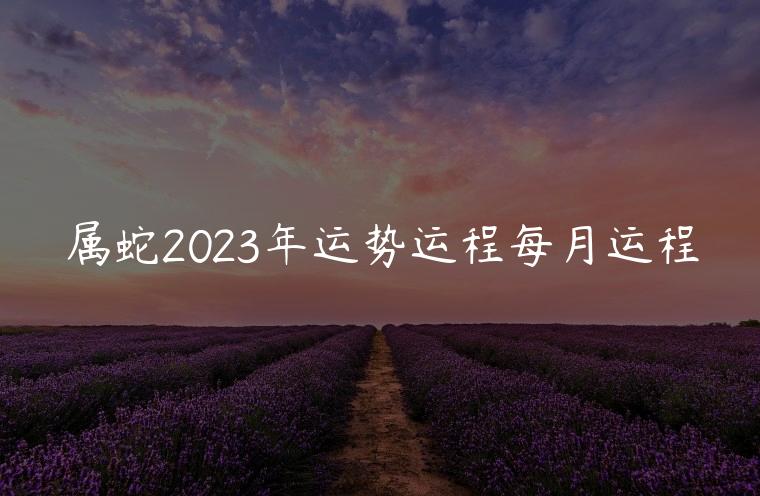 属蛇2023年运势运程每月运程，属蛇人2023年运势运程每月运程