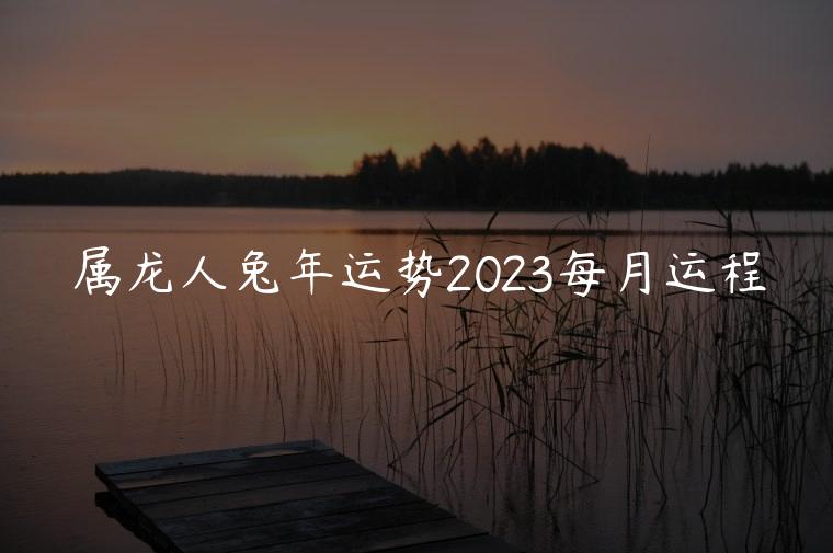 属龙人兔年运势2023每月运程，属马人2023兔年运势运程