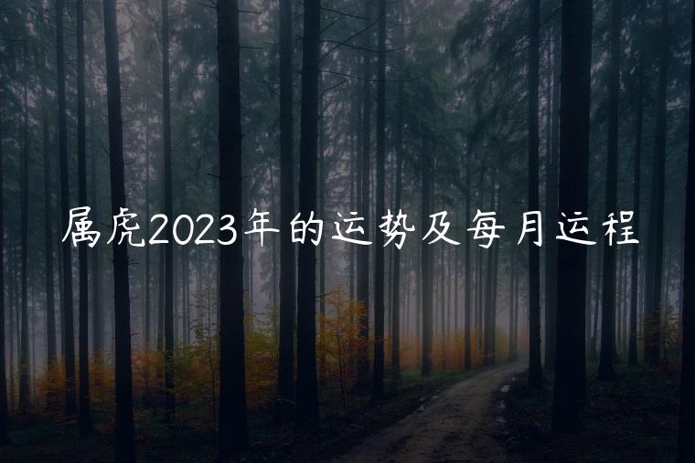 属虎2023年的运势及每月运程，属虎女2023年运势及运程每月运程