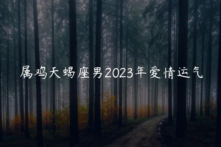属鸡天蝎座男2023年爱情运气，属鸡天蝎座男在2023年婚姻运
