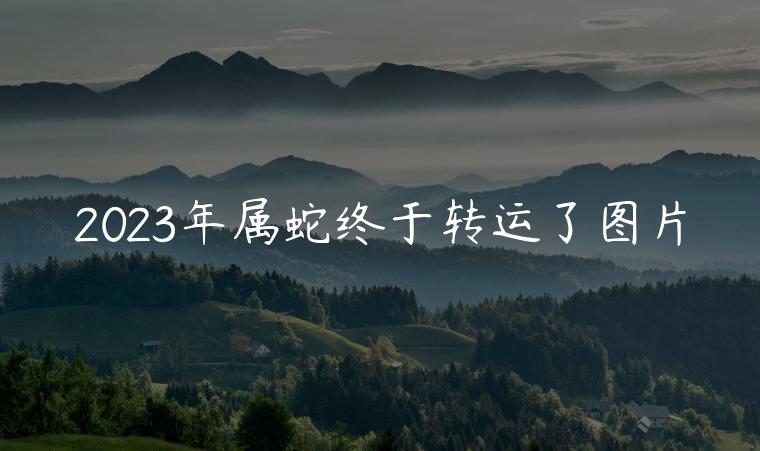 2023年属蛇终于转运了图片，2024年属蛇什么时候转运