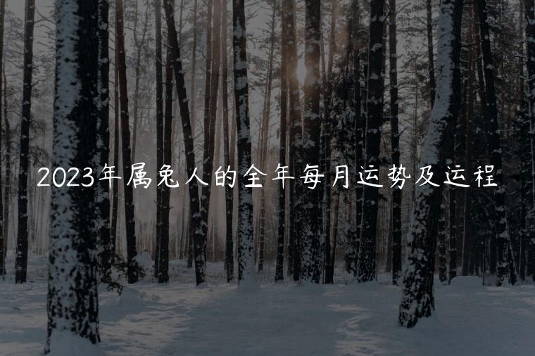 2023年属兔人的全年每月运势及运程