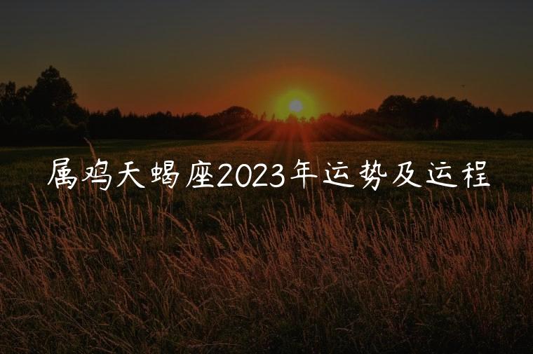 属鸡天蝎座2023年运势及运程，属鸡的人2023年的运势及运程