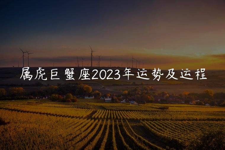 属虎巨蟹座2023年运势及运程，属虎的人2023年的运势及运程