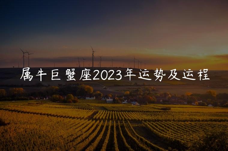 属牛巨蟹座2023年运势及运程，属牛巨蟹座2023年的全年运势
