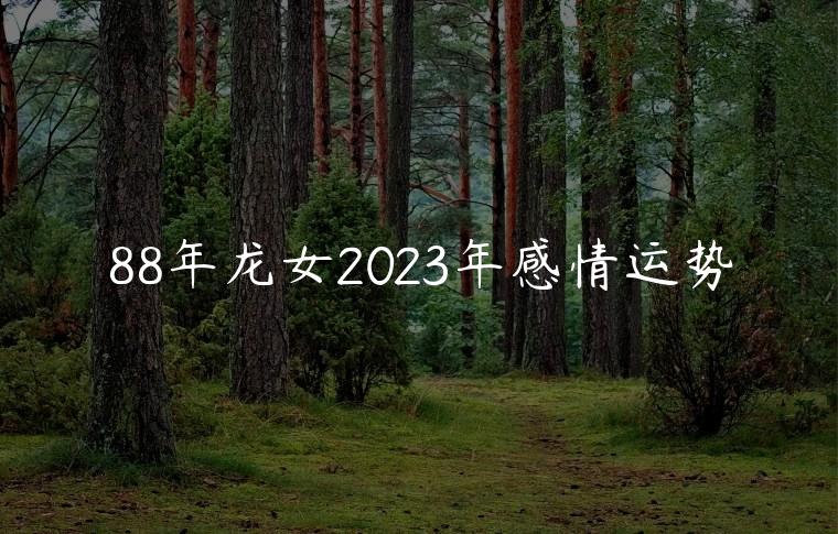 88年龙女2023年感情运势，88年龙女2023年感情运怎么样