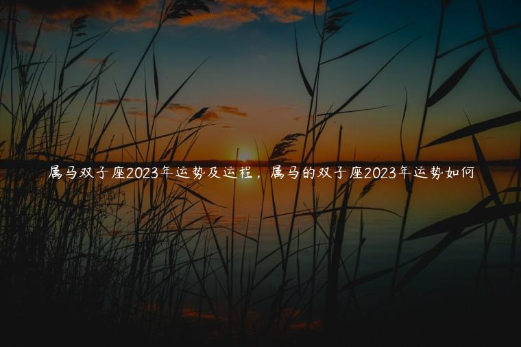 属马双子座2023年运势及运程，属马的双子座2023年运势如何