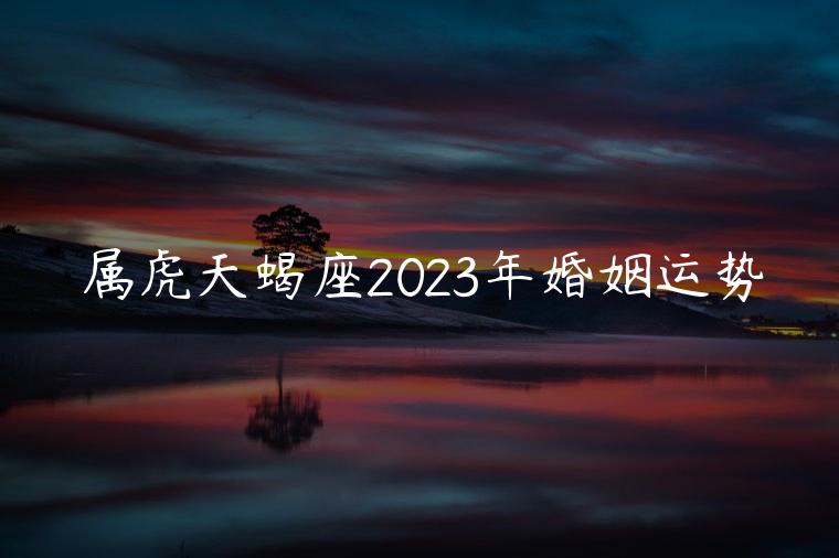 属虎天蝎座2023年婚姻运势，属虎的天蝎座女2023年的运势