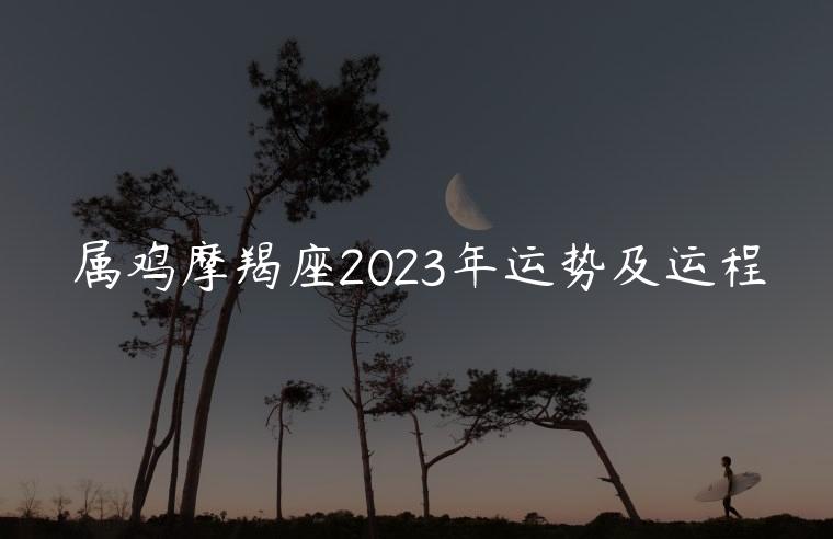 属鸡摩羯座2023年运势及运程，属鸡的人2023年的运势及运程