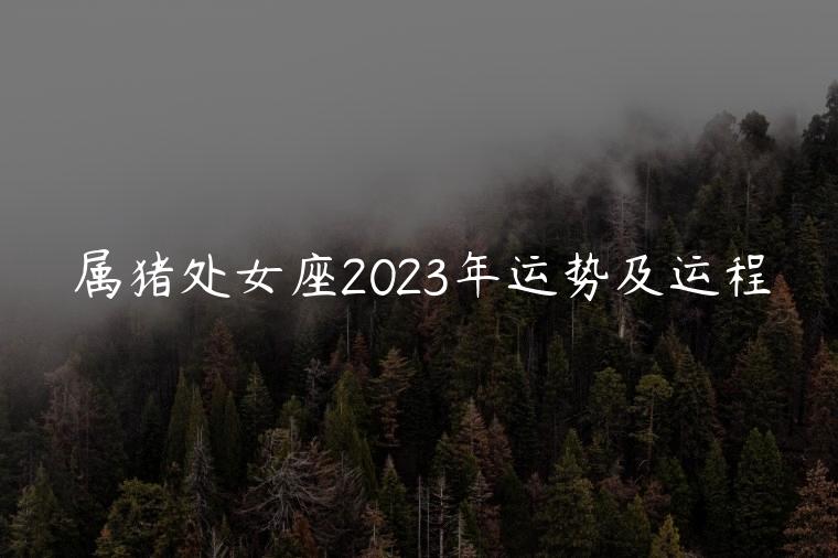 属猪处女座2023年运势及运程，属猪的人2023年的运势及运程