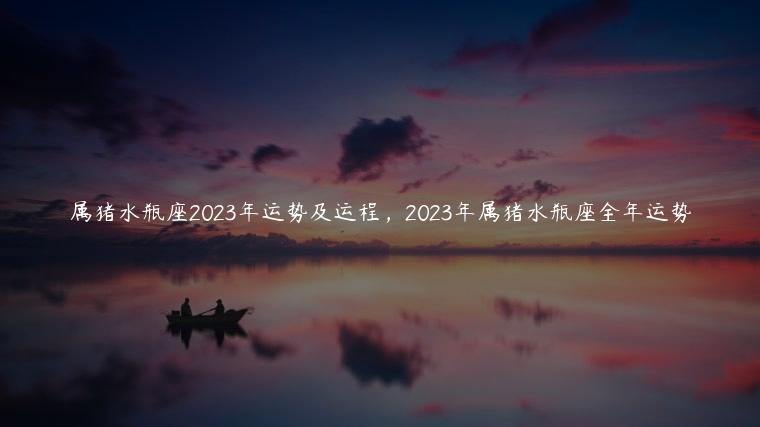 属猪水瓶座2023年运势及运程，2023年属猪水瓶座全年运势