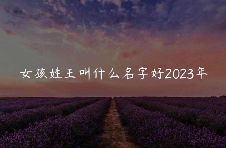 女孩姓王叫什么名字好2023年，女孩姓王叫什么名字好听又有含义