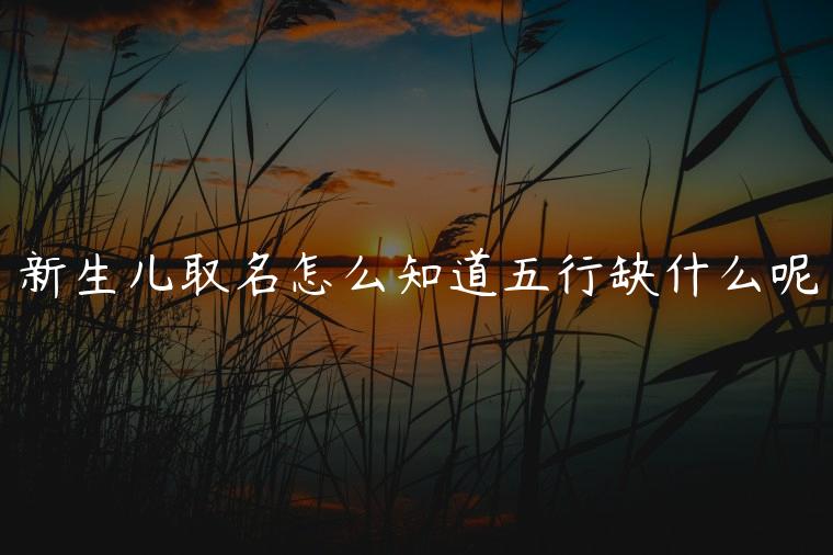 新生儿取名怎么知道五行缺什么呢，新生儿取名怎么知道五行缺什么呢组