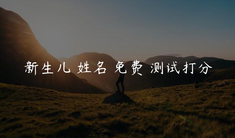 新生儿 姓名 免费 测试打分，新生儿测名字打分免费测试