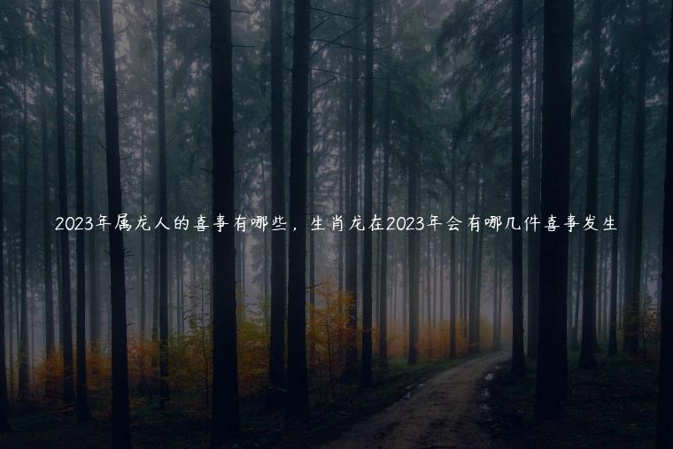 2023年属龙人的喜事有哪些，生肖龙在2023年会有哪几件喜事发生
