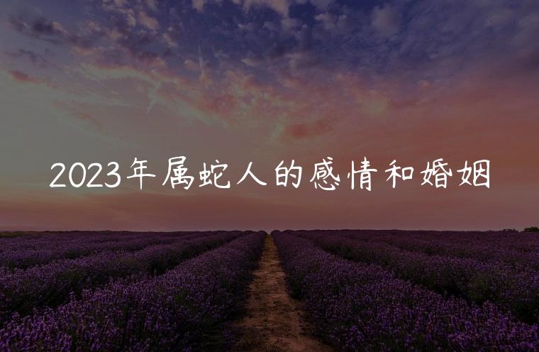 2023年属蛇人的感情和婚姻，2023年属蛇人的感情和婚姻状况