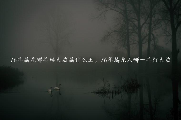 76年属龙哪年转大运属什么土，76年属龙人哪一年行大运