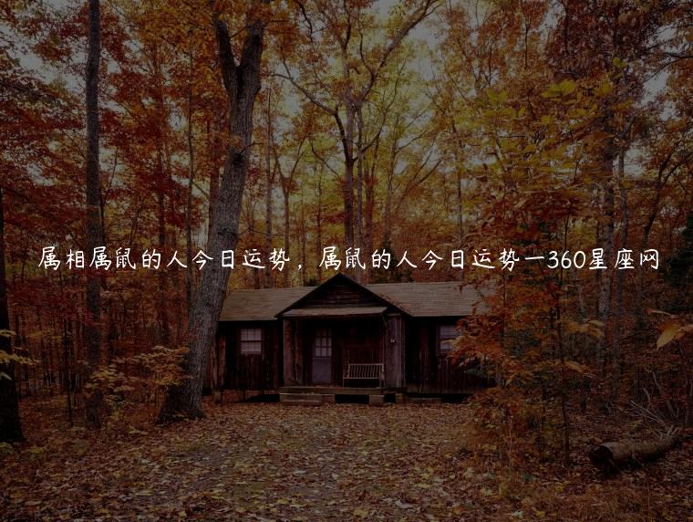 属相属鼠的人今日运势，属鼠的人今日运势一360星座网