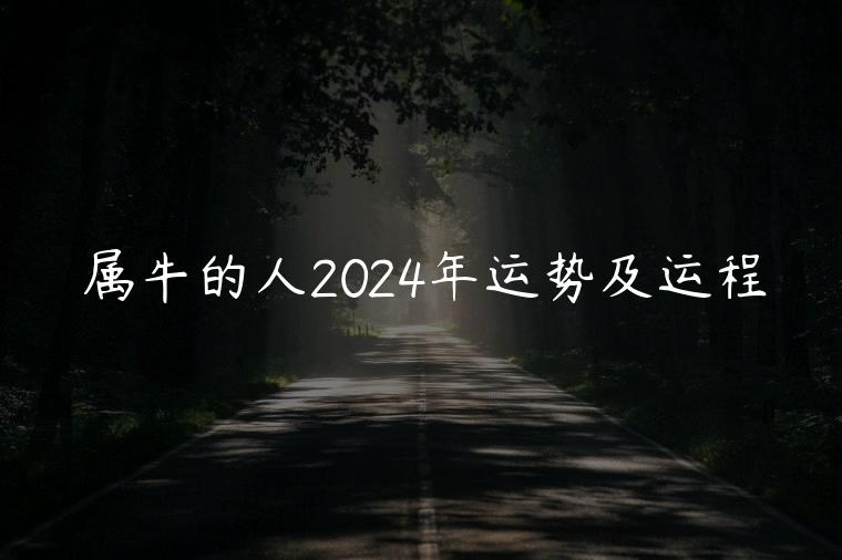 属牛的人2024年运势及运程，属牛的人2024年运势及运程详解
