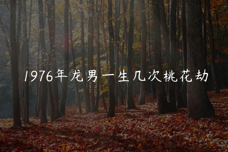 1976年龙男一生几次桃花劫，1976龙男一生有几次桃花运