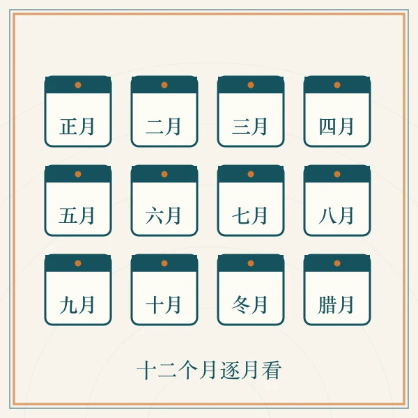 十二月历牌层叠图案
