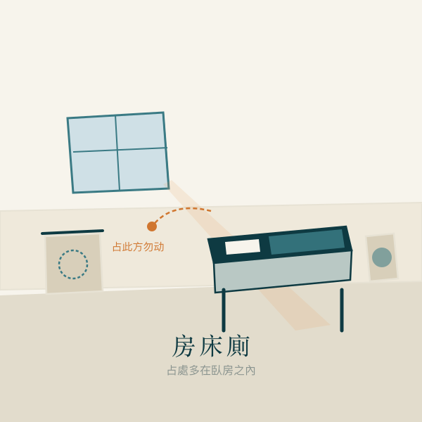 孕妇卧房与床铺陈设图案